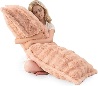 HIGOGOGO Memory Foam Body Pillow, Extra-Long Bed Pillow for Adults, Thickened Full Body Pillow with Removable Pillow Cover(20x54 Inch)