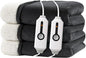 Electric Heated Blanket King Size 90"x100" - Dual-Sided with Microplush & Sherpa Fabric, 4 Heat Settings & 10 Hours Auto Off, Dual Controller, Machine Washable - Iron Gray