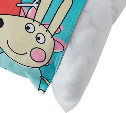 Northwest Peppa Pig Bed Pillow - Cloud-Like Filled Bed Pillow for Sleeping with Removable Cover - 20" x 30" Full Size Pillow for Kids with Popular Characters