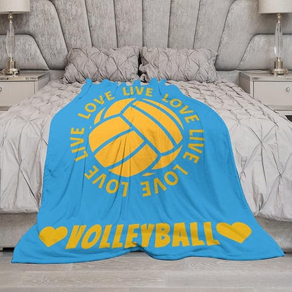 Volleyball Gifts, Volleyball Blanket for Teen Girls Team Player Party Decorations, Fuzzy Cozy Sport Throw Gift Ideal for Women Adults, 50"x60"
