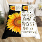 Watercolor Sunflowers Duvet Cover Set King Size,Yellow Floral Theme Comforter Cover with 2 Pillowcases,Leopard Art Word Print Bedding Set for Adult Young Bedroom Xman Gift