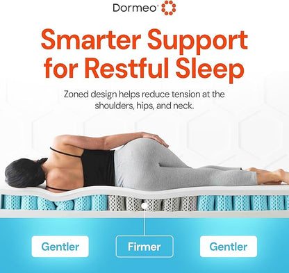 Dormeo Premium California King Cooling Mattress Topper - 3-Zone OctaspringⓇ Technology for Optimal Back Support, Anti-Slip Bottom