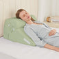 Sasttie Wedge Pillow Set for After Surgery, 2PCS Adjustable Bed Wedge Pillow Headboard with Memory Foam Neck Cushion – for Acid Reflux, Sleeping, Neck & Back Support, Sage