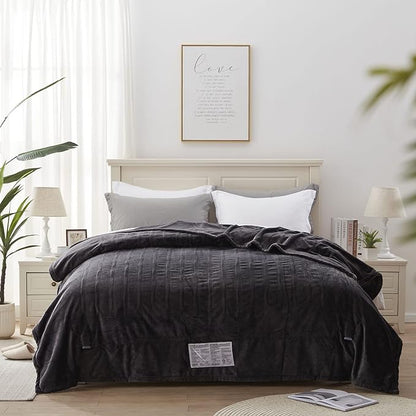 Westinghouse Electric Blanket Queen Size, Super Cozy Soft Flannel 84"" x 90"" Heated Blanket with 10 Fast Heating Levels & 1-12 Auto-Off, Machine Washable, ETL&FCC Certification, Charcoal