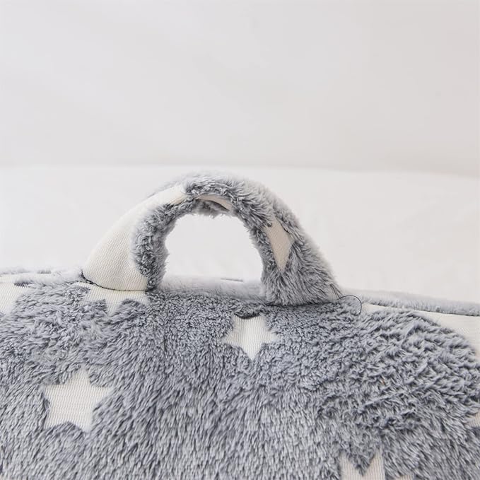 Aimuan Reading Pillow Glow in The Dark Bed Rest Wedge Kids Glow Backrest Pillow Dinosaur Print with Arms Back Support for Sitting Up in Bed Cushion, Grey