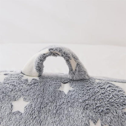 Aimuan Reading Pillow Glow in The Dark Bed Rest Wedge Kids Glow Backrest Pillow Dinosaur Print with Arms Back Support for Sitting Up in Bed Cushion, Grey