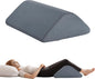 Knee Wedge Pillow 8'' for Post-Surgery Recovery-Leg Elevation Support for Sleep Position, Alleviating Lower Back & Hip Pain Enhancing Circulation in Ankles Legs Triangle Pillow with Removable Cover