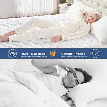 GRT Twin XL Mattress Protector, 100% Waterproof Mattress Protector Twin XLong with Dual-Layers Protection, Noiseless Quilted Fitted Mattress Pad Cover with 8"-26" Deep Pocket
