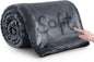 IR Imperial Rooms Fleece Blankets Queen Size 90x90 Inches - Super Soft Fluffy Dark Grey Throw Blanket for Sofa and Bed - Warm and Cozy Lightweight 400 GSM Microfiber Bed Throws Blankets