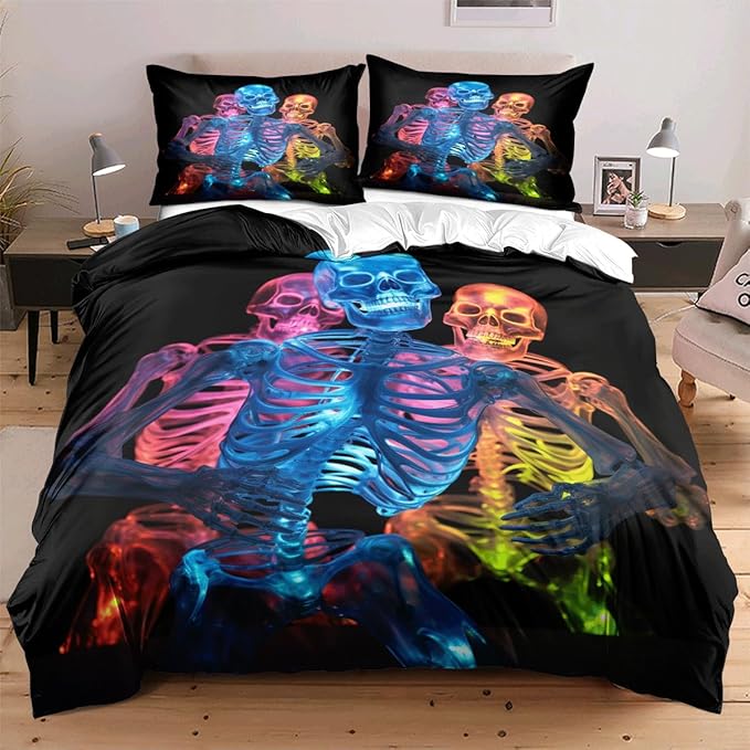 Microfiber Halloween Sheets King Set with 2 Pillow Cases Standard Size, Fitted Flat Sheet for Kids Girls Teens Adult Bedroom Decor,Pumpkin Sheets Bed Sheets Floral Petal Country Bedding Décor