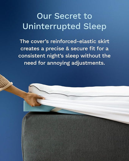 ViscoSoft 3 Inch Pillow Top Memory Foam Mattress Topper Full - Cooling Hybrid Lux Dual Layer Mattress Pad - CertiPur-US Certified