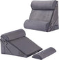 Bedluxe Adjustable 4pcs Bed Wedge Pillow Set, Memory Foam Wedge Pillows Post Surgery for Back, Neck, Leg Pain Relief, Pillow Wedge for Sleeping, Sitting up in Bed, Acid Reflux and GERD, Velvet