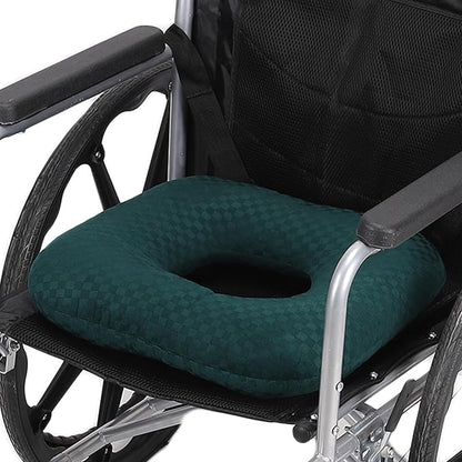Anti-Slip Wheelchair Cushions, Bed Sore Cushions for Butt, Ergonomic Innovations Orthopedic Donut Pillow, Medical Seat Cushion for Sciatica, Back, Coccyx, Pressure Sore (Green)