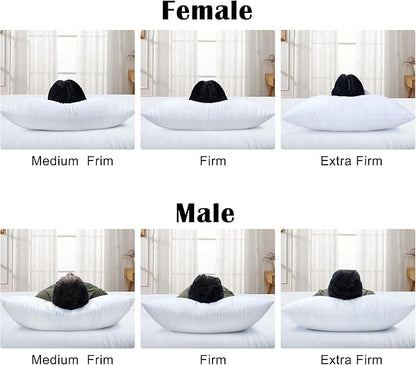 Shatex Firm Pillow, King Bed Pillow 34 x 20inch, Adjustable for Neck Pain Relief，Back Pillow Provide Strong Support for Stomach & Side Sleepers