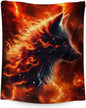 Wolf Blanket for Adults - 60 x 80 Inches Soft Cozy Throws Gifts Stuff for Boys, Men - Animal Throw Blankets Stuff for Bed, Living Room