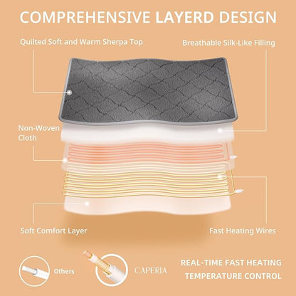 Heated Mattress Pad Full, Electric Mattress Pad with 9 Heat Settings, Memory Function, Fast Heating, 1-12 Hours Auto Off, Deep Pocket, Machine Washable, 54"x 75", Black