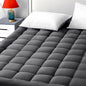 EASELAND California King Mattress Pad Pillow Top Mattress Cover Quilted Fitted Mattress Protector Long Cotton Top 8-21" Deep Pocket Cooling Mattress Topper (72x84 Inches, Dark Grey)