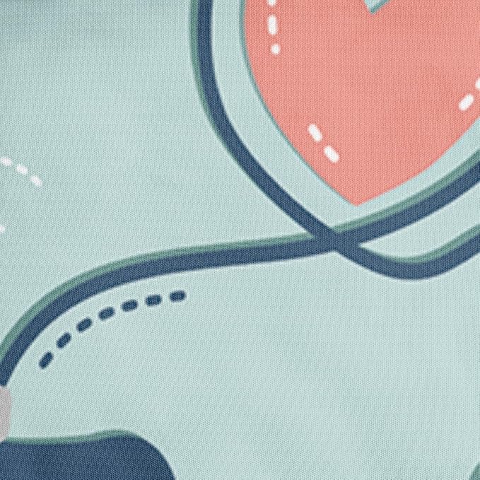 Full Size Comforter Cover Set with Pillowcases - Gamer Bedding & Duvet Cover Set, Cute Controller Duo Framing Pink Heart on Light Blue, Perfect for Gaming-Themed Kids Rooms