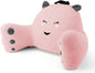 Reading Pillow for Sitting in Bed Couch Teens/Adult, Back Rest Pillow for Sitting Up in Bed with Shredded Memory Foam, Includes Arms and Washable Cover (Pink)