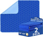 Waterproof Washable Underpads Pee Pad (RoyalBlue 18" x 24" 2 Pack), Reusable Absorbency Bedwetting Incontinence Bed Pads for Kids Adults Elderly Dog Pet, Puppy Pads for Mattress Couches Sofas Floors
