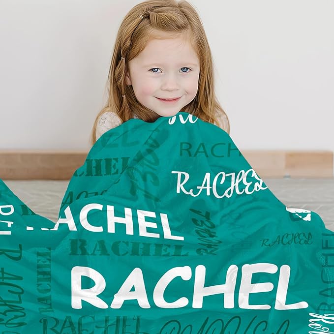 Ships Next Day, Personalized Blankets and Throws Custom Blanket with Name Customized Flannel Blanket for Kids Christmas Blanket Gifts for Teen Girls Boys
