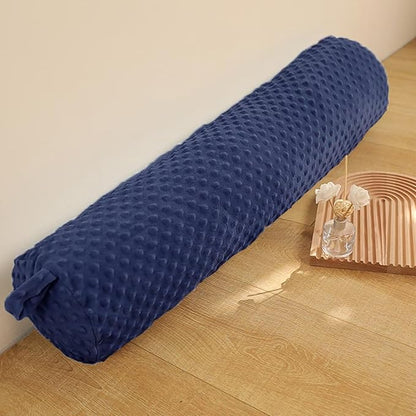 Queen Bolster Round Body Pillow with Removable Washable Cover 59IN Navy Blue Roll Throw Pillow Cylinder Bolsters for Back, Neck, Leg, Cervical Relief for Hugging Sleeping