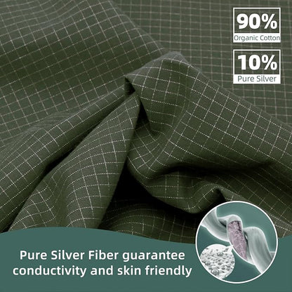 Grounding Fitted Sheet Kit Connect to The Earth's Energy 18inch Depth Pocket Grounding Bed Sheets for Earthing