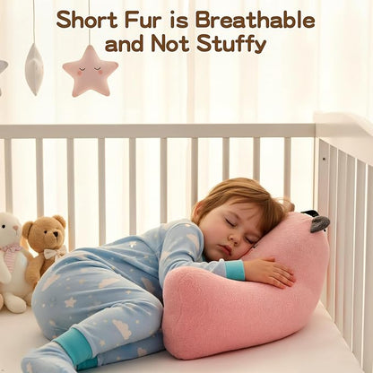 Reading Pillow for Sitting in Bed Couch Teens/Adult, Back Rest Pillow for Sitting Up in Bed with Shredded Memory Foam, Includes Arms and Washable Cover (Pink)