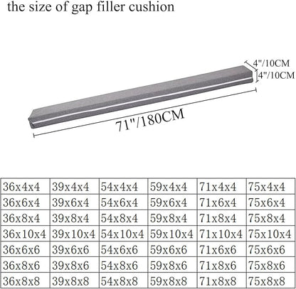 SAMTY Bed Filler for headboard Space Gap Filler Bolster Pillow Stopper for Sofa Crack Filler Between Headboard and Mattress California King Size