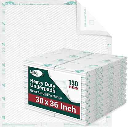 Heavy Duty Underpads 30"X36", 25 Count, Ultra Absorbent Chucks Pads 130 Grams Disposable Bed Pads with Strength Cloth Backing Incontinence Pads for Adults, Kids or Pets