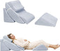 Betterhood 5pcs Orthopedic Bed Wedge Pillow Set, Adjustable Memory Foam, Post Surgery Foam for Back Neck & Leg Pain Relief Support, Acid Reflux, Snoring Reading, Sleeping, Sitting up, Blue