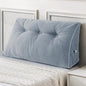 Sasttie Headboard Pillow Twin/Twin XL, Wedge Pillow Headboard for Dorm, Triangular Daybed Backrest Cushion for Sitting or Reading in Bed, with Removable Washable Cover, Greyish Blue