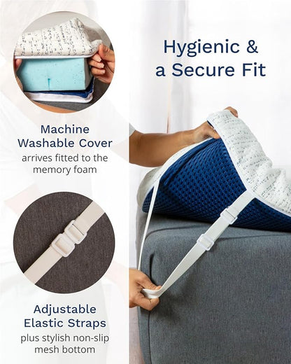 ViscoSoft 3 Inch Memory Foam Mattress Topper Short King - Select High Density Ventilated RV Camper Mattress Pad - Premium Removable Rayon Cover