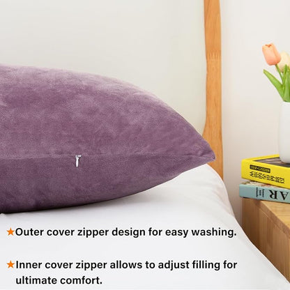 Body Pillow, Memory Foam Body Pillows for Adults Sleeping, Long Pillow for Bed, Big Large Firm Full Body Pillow for Side Sleeper, 20x54 Inch, Dark Purple