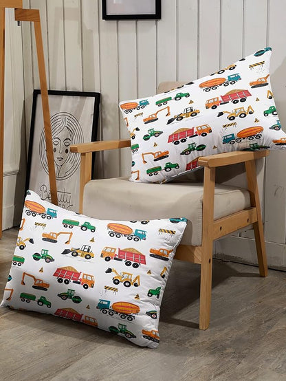 CVHOUSE Tractor Bedding Twin Size,Excavator Truck Tractor Bedding Set for Boys Kids Teens,Tractor Comforter Set Cover Soft,1 Duvet Cover 2 Pillowcases 3 Piece,Boys Room Decor