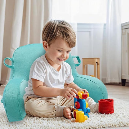 LiveGo Reading Pillow for Kids, Velvet Back Support Cushion for Sitting Up in Bed Adults, Kids Cuddle Cushion with Arms & Backrest Support Pillow for Teen Boys Girls Reading Bed Rest