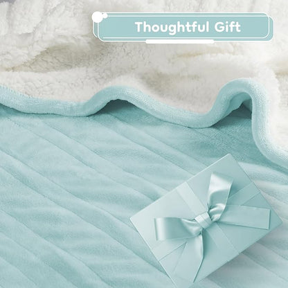 Electric Heated Blanket King Size - 90"x100", Soft Flannel Heating Blanket, 10 Heating Levels, 1-12 H Auto Shut Off, Breathable Warm and Washable for Bed, Mint Green