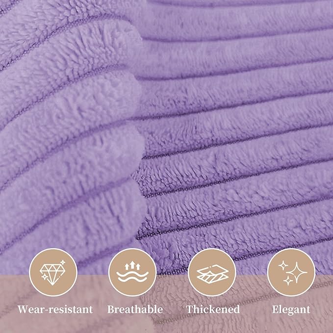 Sasttie Headboard Pillow King, Wedge Pillow Headboard for Sitting Up in Bed, Back-Rest Support Triangular Cushion for Reading - Features Removable Washable Cover, Purple