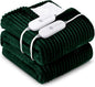 HYLEORY Heated Blanket Electric Queen, Soft Flannel Sherpa Heater 5 Heat Settings and 10 Hours Auto Shut-Off Heating Blanket ETL Certification Over-Heat Protection Machine Washable,Green