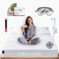 Ali King Grounding Sheets - Twin Size, Soft Cotton with Silver Fiber, 15'' Deep Pocket Earth Grounding Fitted Bed Sheets for Improved Sleep (White, Twin 39''*75''*15'')