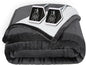 Westinghouse Heated Blanket King Size, Soft Flannel to Sherpa Electric Blanket with 10 Heating Levels, 1-12 Hours Auto Shut Off, Fast Heating, Machine Washable, 100x90 Inch, Charcoal