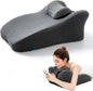 Reading Pillow for Prone, Lying and Sitting in Bed, Wedge Pillow for Headboard, Ergonomic Memory Foam Bed Wedge Pillow for Chin & Back Support, Ideal for Massage and Sleeping - Gray
