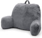 Reading Pillow Large Bed Pillow,Backrest Pillow with Arms, Back Support Pillow for Sitting Up in Bed, Couch for Adults Lounging Bedrest,Grey
