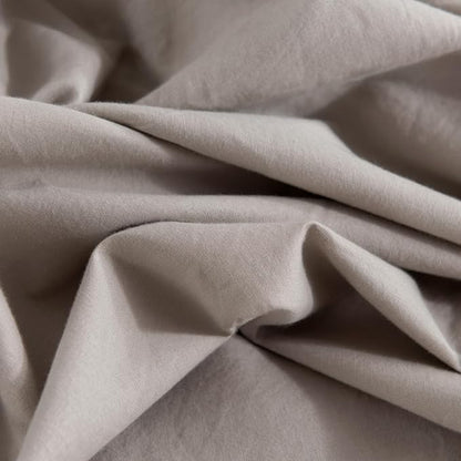 NEXHOME PRO Duvet Cover Set King Size Linen Look Organic Natural 100% Washed Cotton Duvet Cover Linen Cream Grey 3 Pieces Bedding Set with Zipper Closure, Breathable, Lightweight (No Comforter)