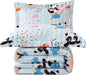 JSD Blue Panda Kids Comforter Set Full Size, 3 Piece Moon Microfiber Comforter with Pillow Shams, Machine Washable