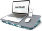 Millhome Lap Desk | Portable Laptop Desk – Fits Up to 17.3" Laptops –Detachable & Washable, Phone Holder, Device Ledge – for Writing, Working, Reading on Bed, Couch, Sofa, Floor – Blue Waves