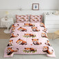 Cute Raccoon Comforter Set Queen Size 3 Pcs Watercolor Lovely Wild Animals Decor Bedding Comforter for Kids Girls Teens Glitter Stars Green Leaves Pink Bedroom Quilt Set with 2 Pillowcases