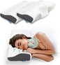 Derila Cervical Neck Pillow for Sleeping 2 Pack - Support Pillow for Back, Stomach, Side Sleeper Contour Memory Foam Pillows (2 Pillows, Standard (19.7" x 11.8" x 3.9"))
