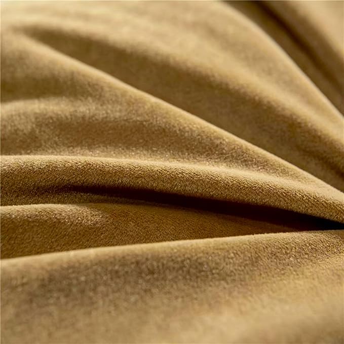 Triangular Reading Bed Rest Pillow Large Bolster Cushion Headboard Backrest Wedge Pillow with Removable Cover and Two Large Side Pockets (Golden Brown, Twin: 39 x 8 x 20 inches)