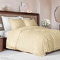 Duvet Cover Full Size Set - Extra Soft Floral Duvet Cover 80 x 90 with 2 Pillow Shams - Comfy, Cozy, Breathable Floral Bedding Set - Hotel Luxury & Fade Free w/ Zipper Closures & Ties - Yellow Meadow